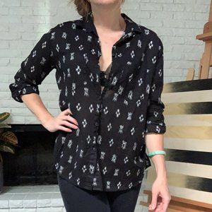 Madewell Ikat Buttoned Down Long Sleeve Shirt